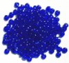 200 2x4mm Transparent Cobalt Rondelle Beads